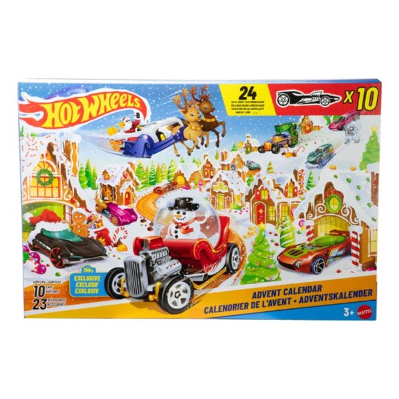 Hot Wheels 2025 Advent Calendar Playset with 10 Surprise Cars🔥 New | Christmas - Picture 1 of 4